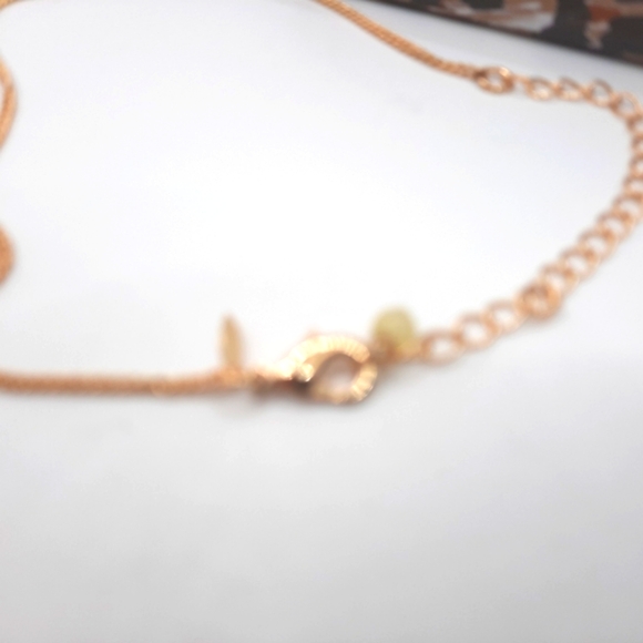 AVON CALI DECO GOLD PENDANT NECKLACES NIOB 17" GOLD With Onyx center - Picture 6 of 8